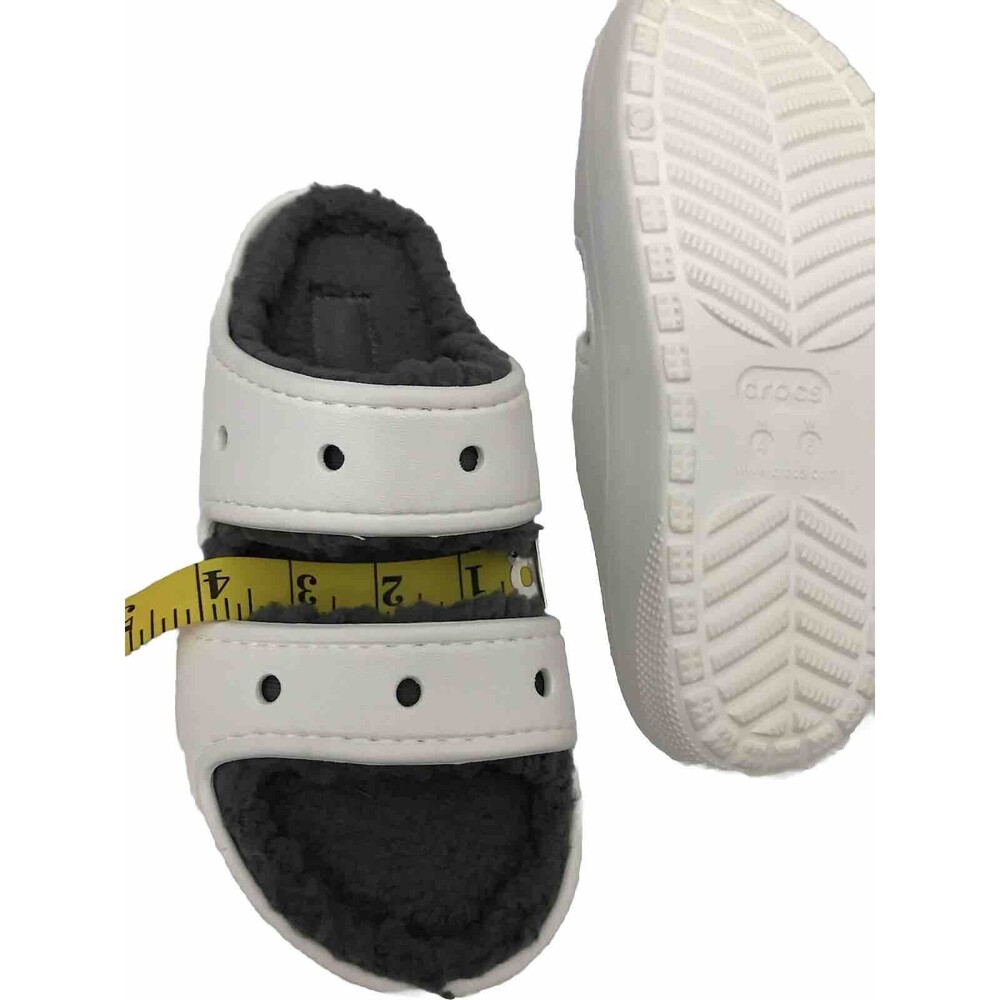 Crocs Classic Cozzy Comfort White Slip On Sandals Men’s 4 Women’s 6 - Picture 14 of 16